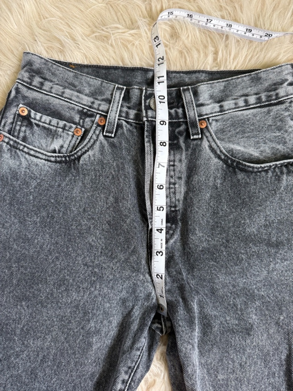 Levi's 501 100% Cotton Black Washed Jeans - Picture 6 of 14